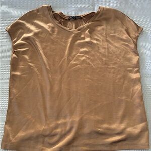 CHARLIE B Gold Short Sleeve Top